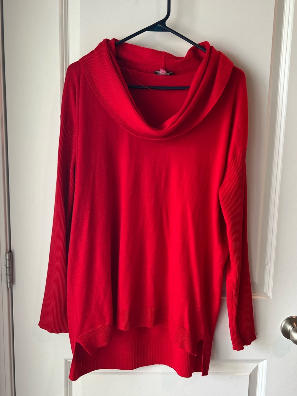 Vince Camuto Vibrant Red Cowl Neck Sweater. Large